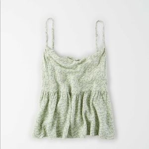 floral cowl neck babydoll tank